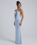 Marlowe | Halter Neck Draped Maxi Dress