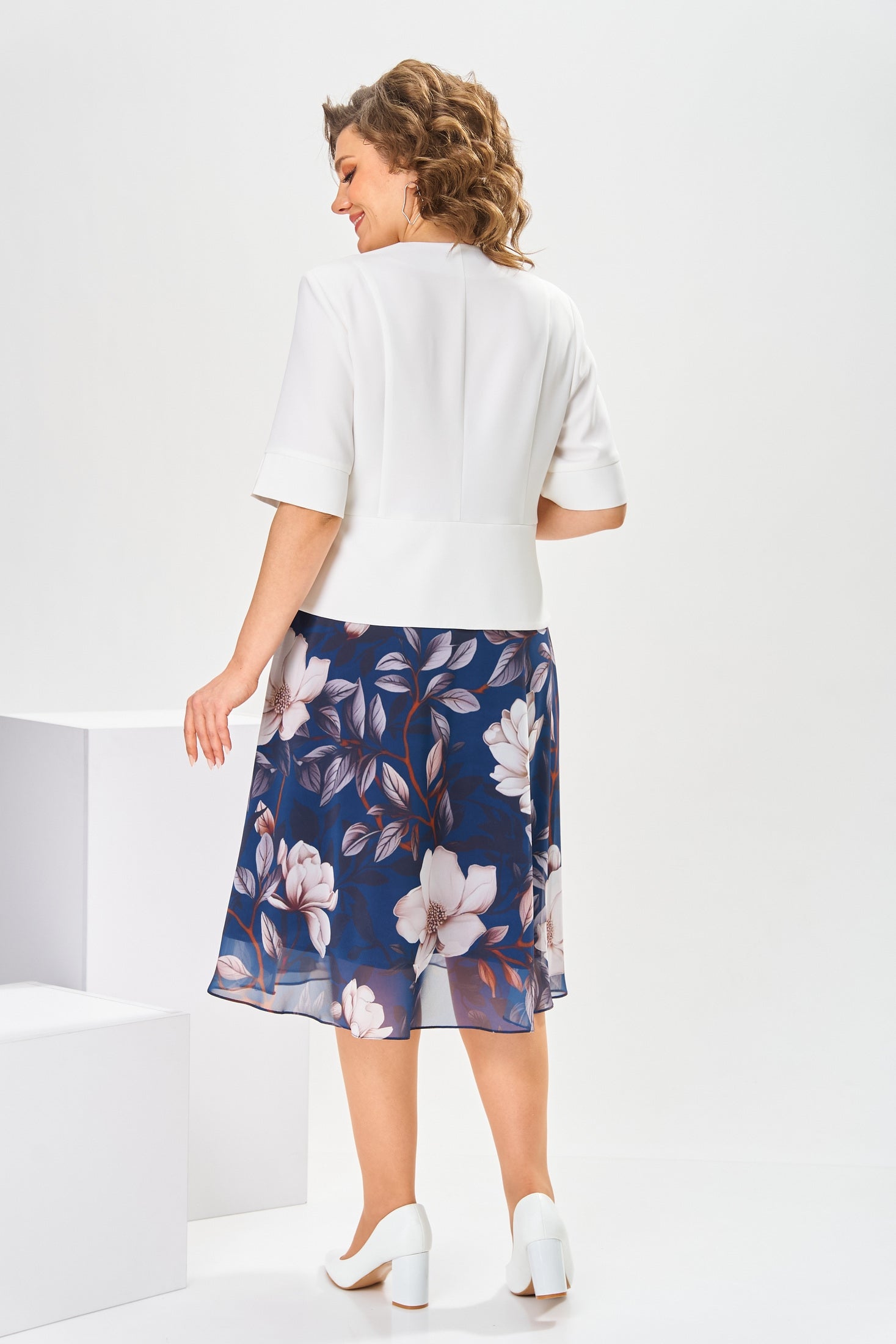 Josie | Soft Cotton-Blend Midi Dress