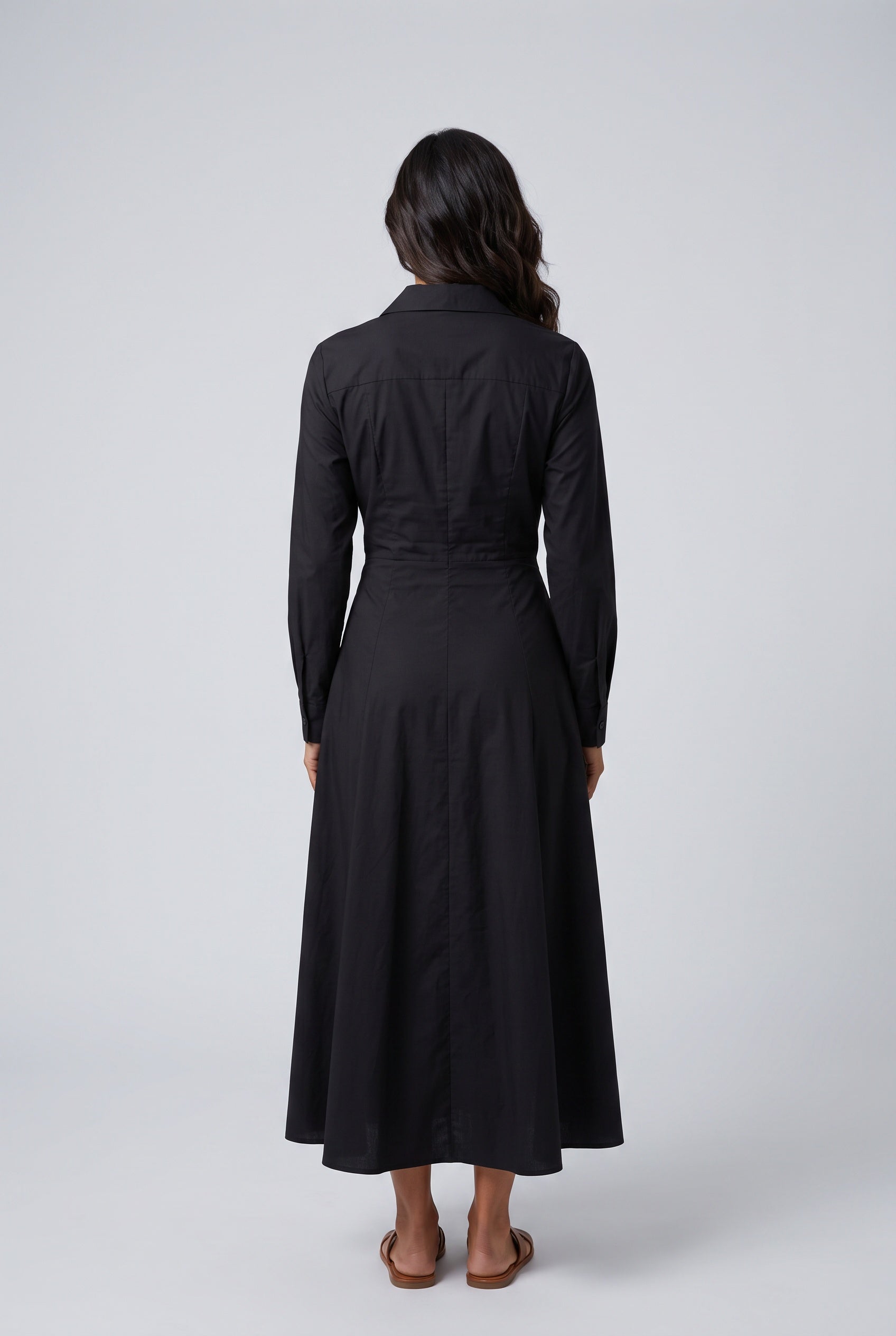 Mira | Collared Long Sleeve Maxi Dress