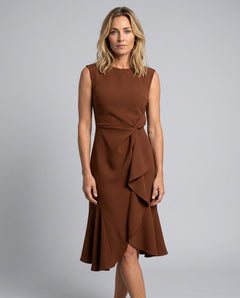 Tatum | Ruffle Hem Wrap Midi Dress