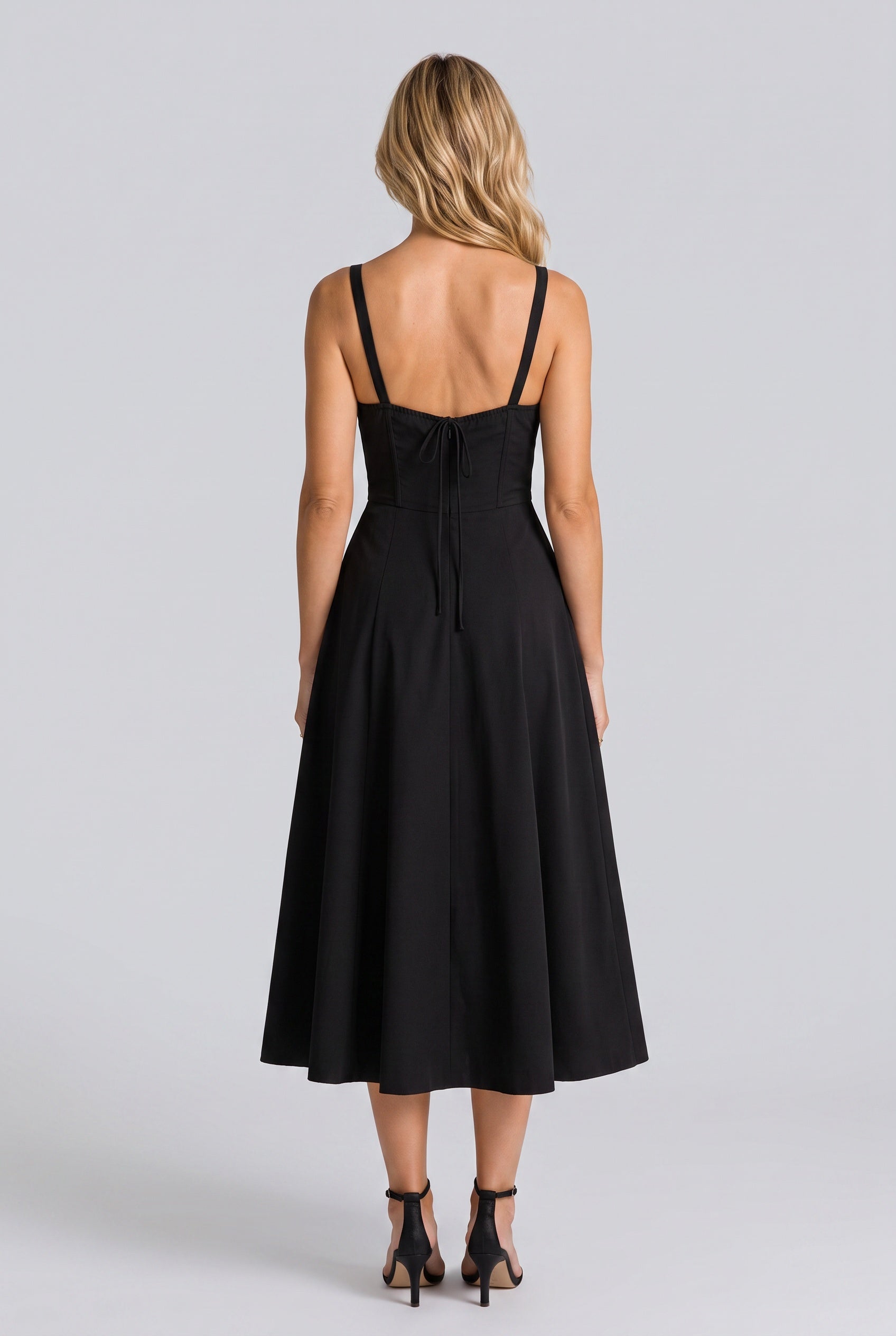 Thea | Fitted Defined-Waist Midi Dress