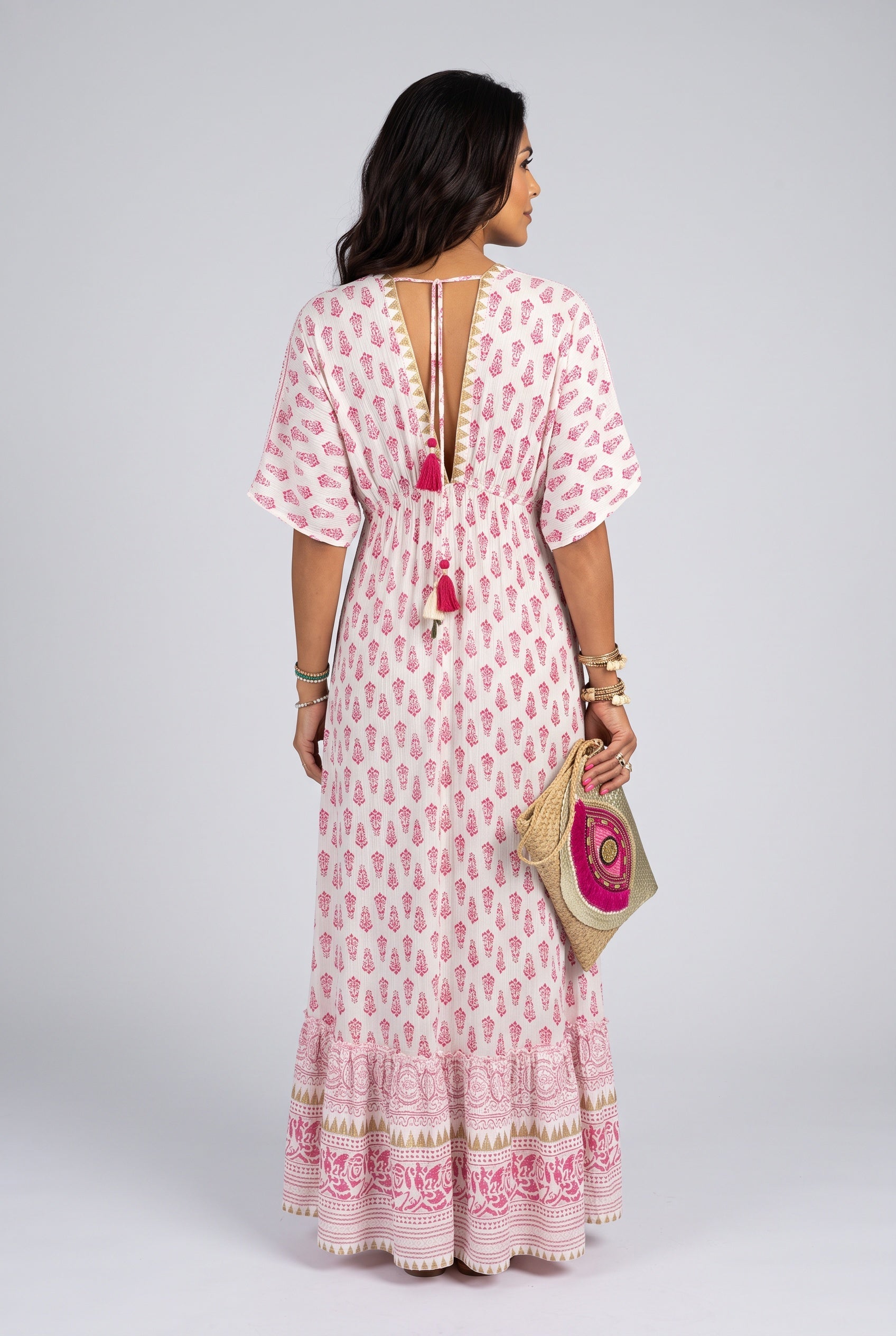 Tessa | Boho Print Flowy Maxi Dress
