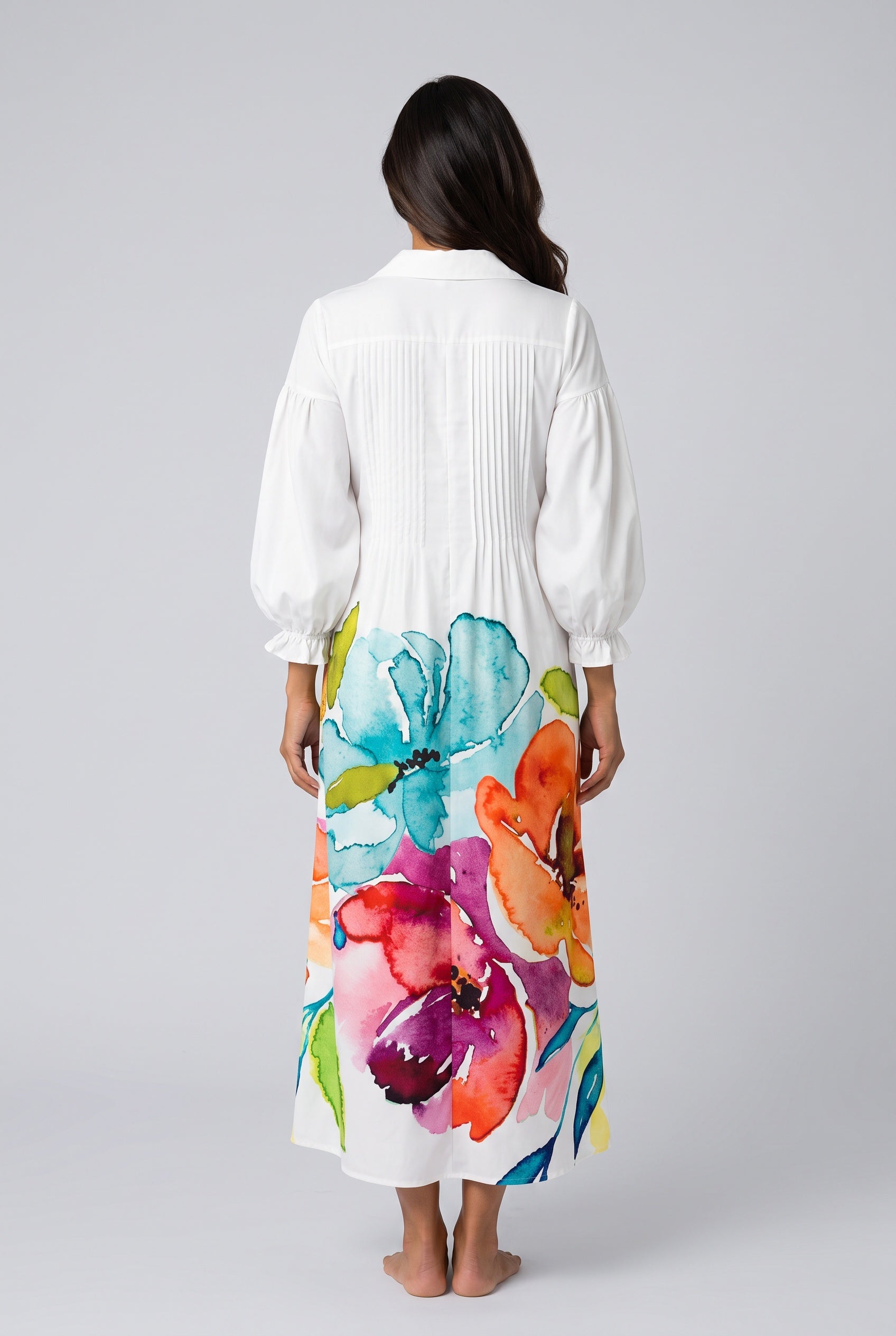 Anouk | Floral V-Neck Short Sleeve Maxi Dress