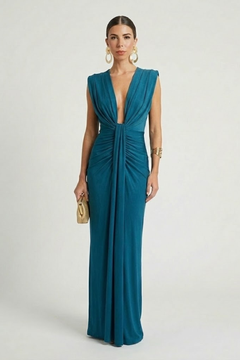 Leona | Pleated Elongated Maxi Dress