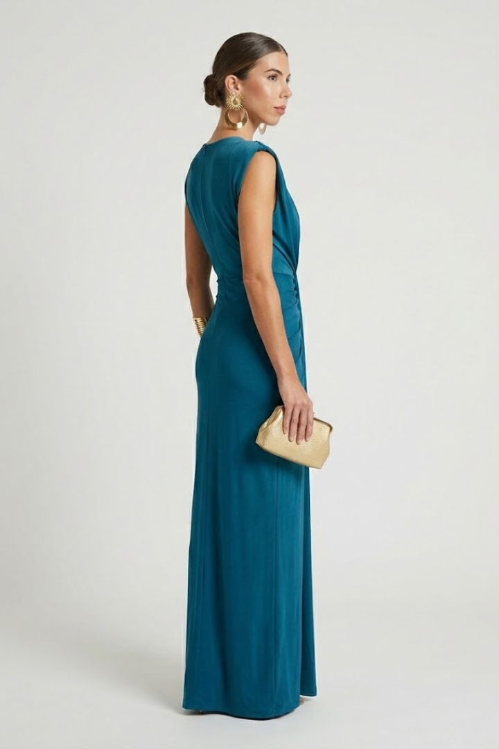 Leona | Pleated Elongated Maxi Dress
