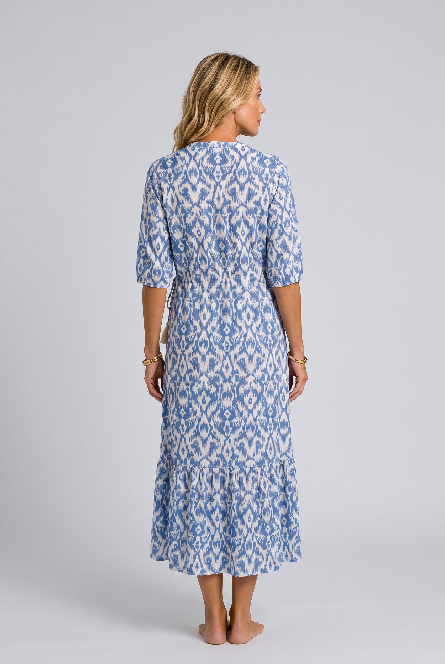Sienna | Boho Floral Print Midi Dress