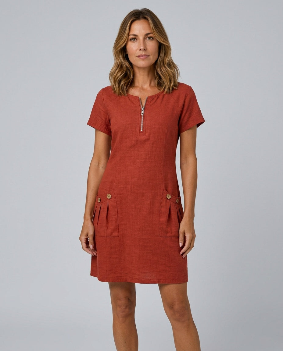 Lorena | Casual Mini Dress with Pockets