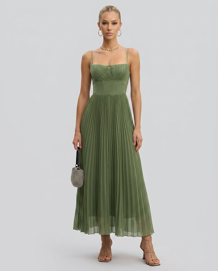 Seraphina | Sweetheart Neck Flowy Slip Maxi Dress