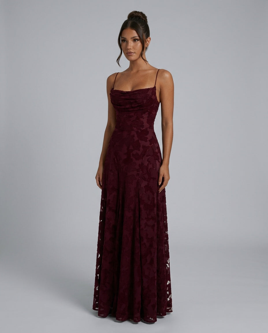 Zinnia | Floral Print Spaghetti Strap Maxi Dress