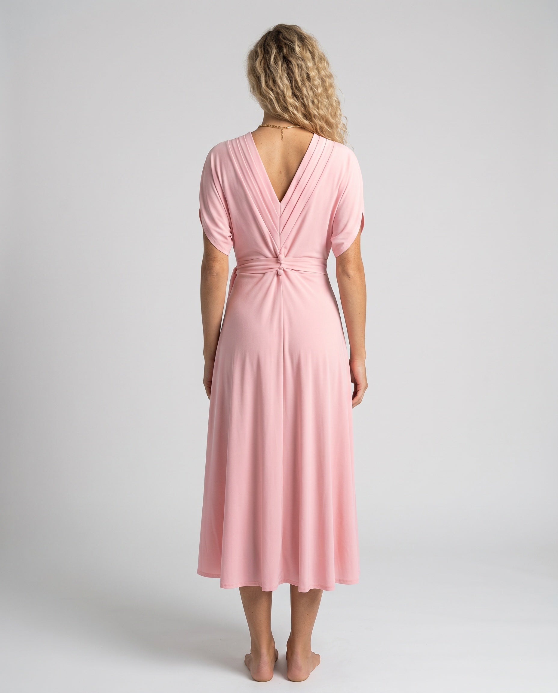 Maeva | V-Neck Multi-Layered Casual Midi Dress