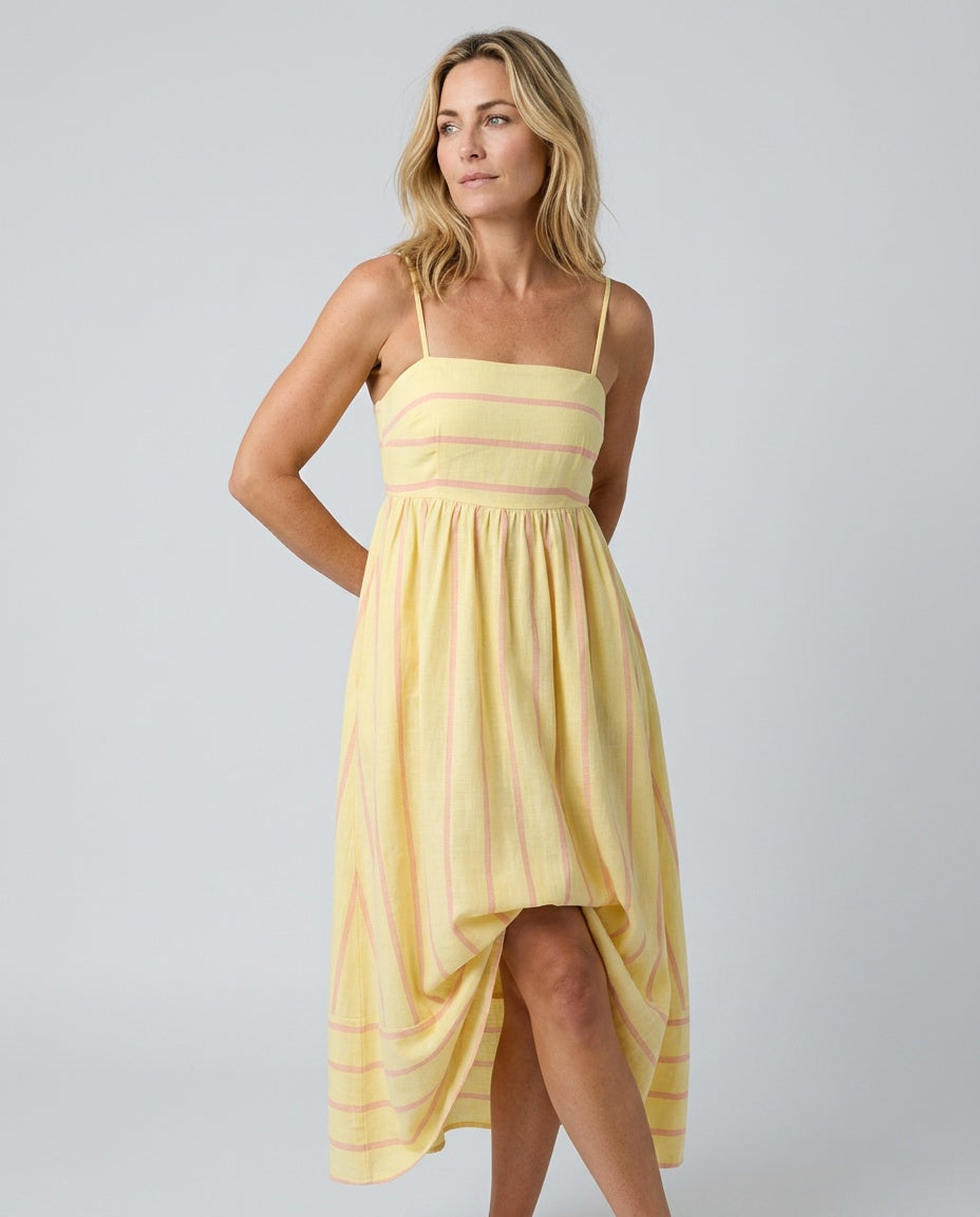 Elin | Striped Strappy Summer Maxi Dress