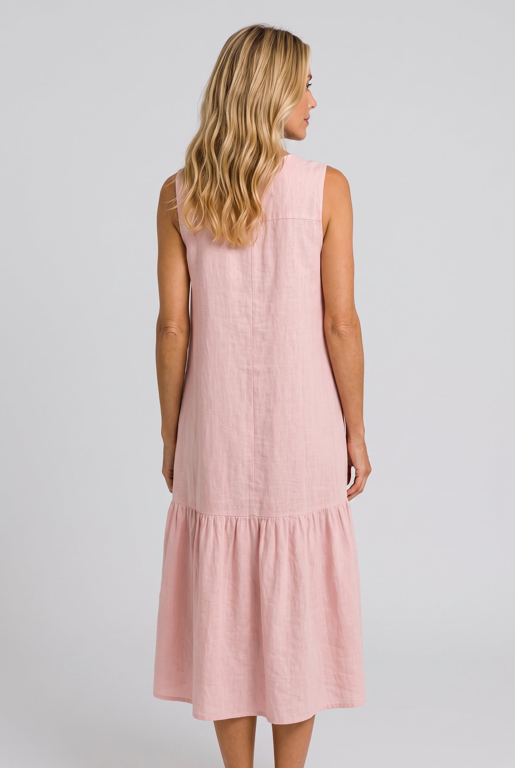 Ines | Sleeveless Button-Front Midi Dress