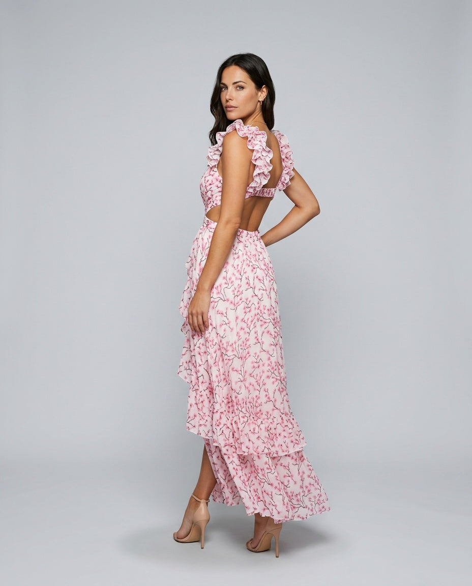Aurelia | Sleeveless Floral Print Maxi Dress