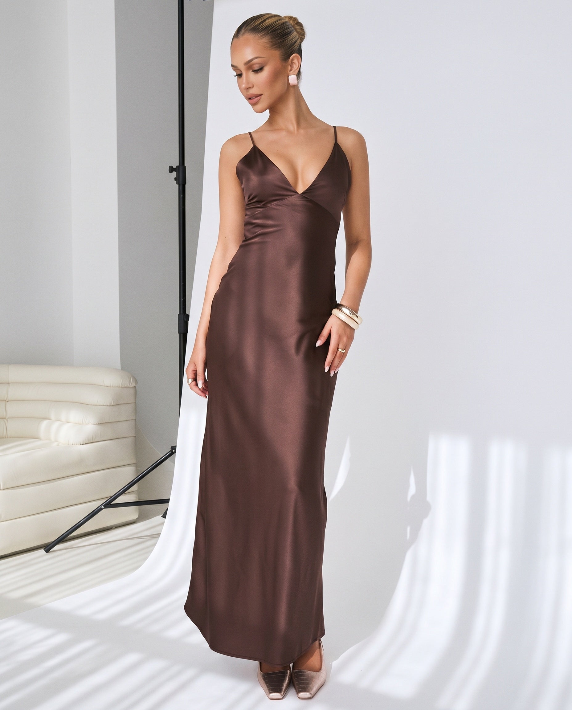 Seraphine | Cowl Neck Wedding Guest Maxi Dress