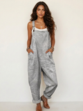 Coralie | Floral Print Linen-Blend Dungaree