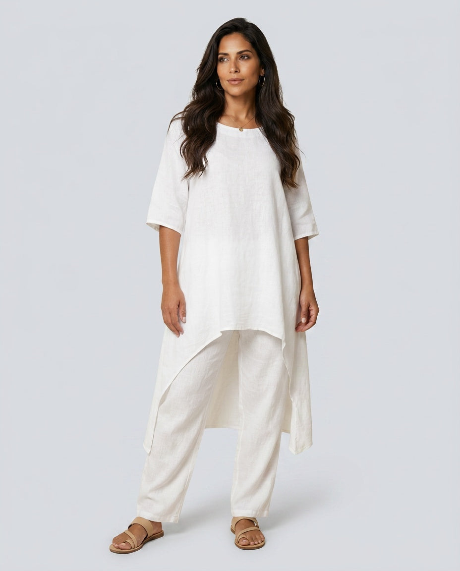 Soraya | Linen-Look Wide-Leg Co-ord Set