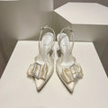 Silk Boww Crystal Heels