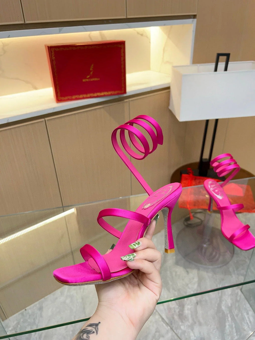 Silk Snake Crystal Sandals