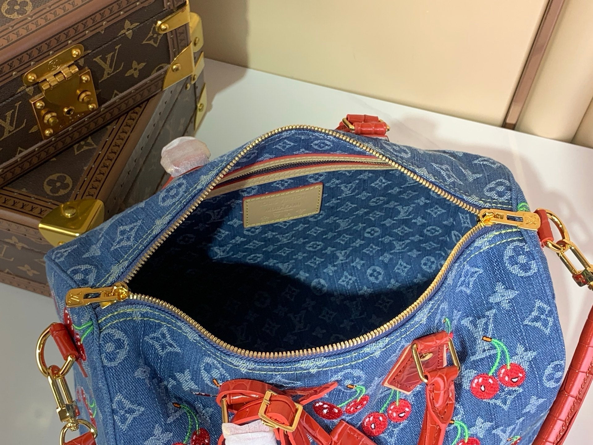 Monogram Denim Cerise