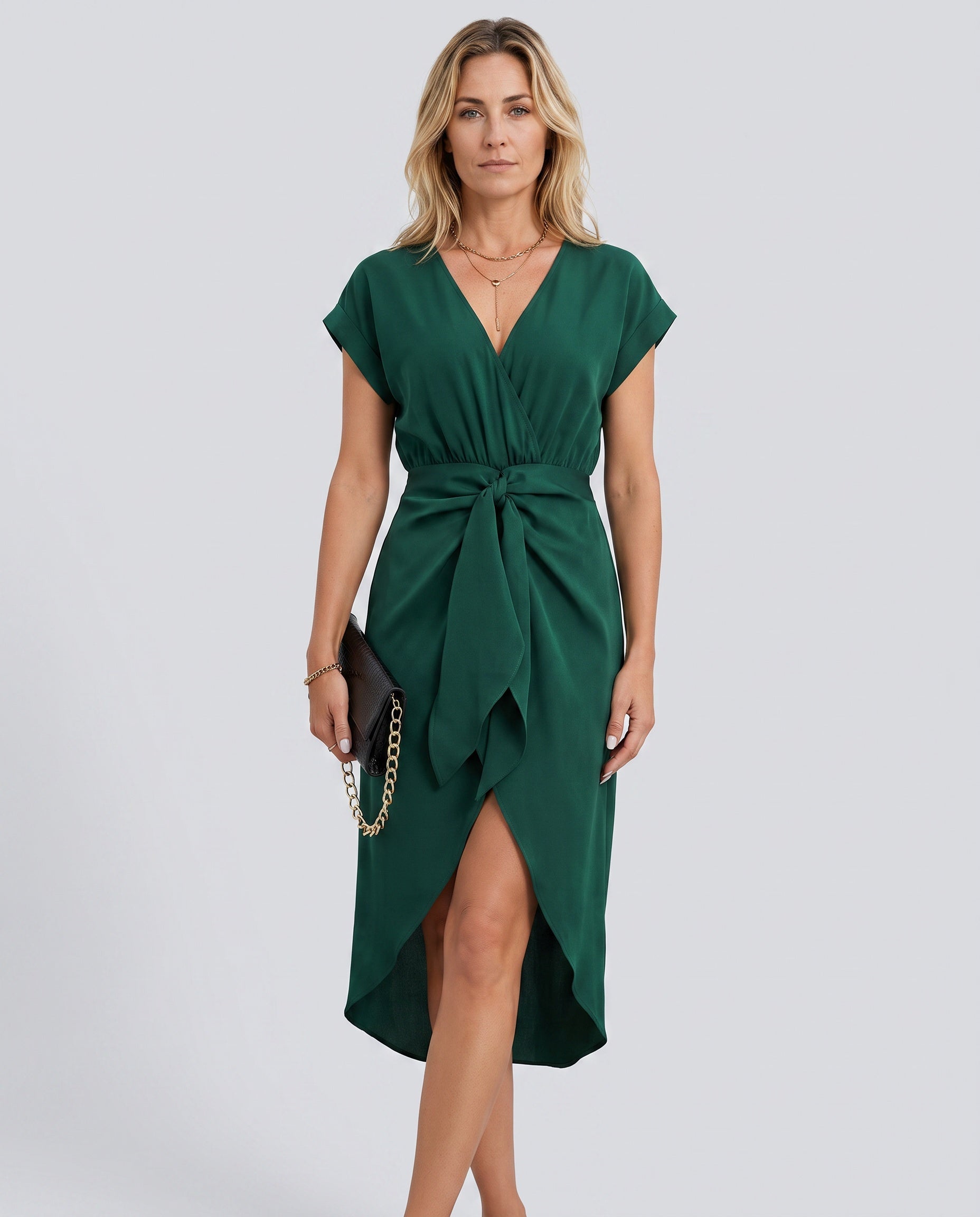 Cleo | Tie Waist Midi Dress