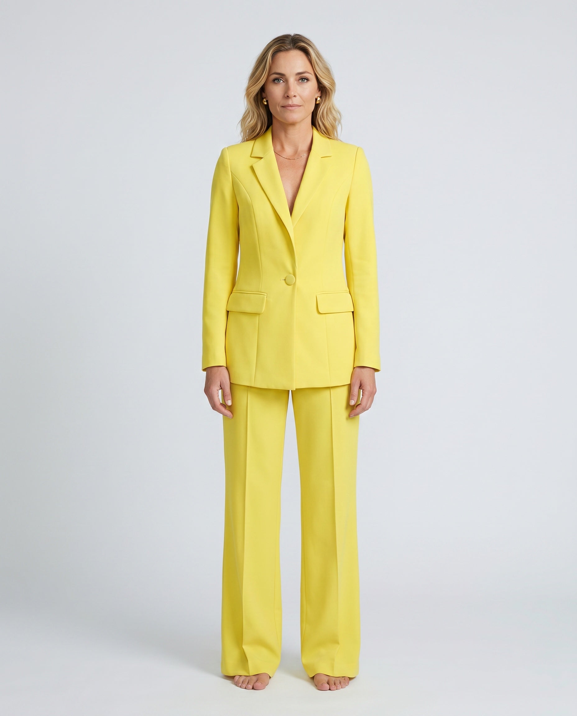 Ravelle | Longline Tailored Wide-Leg Trouser Suit