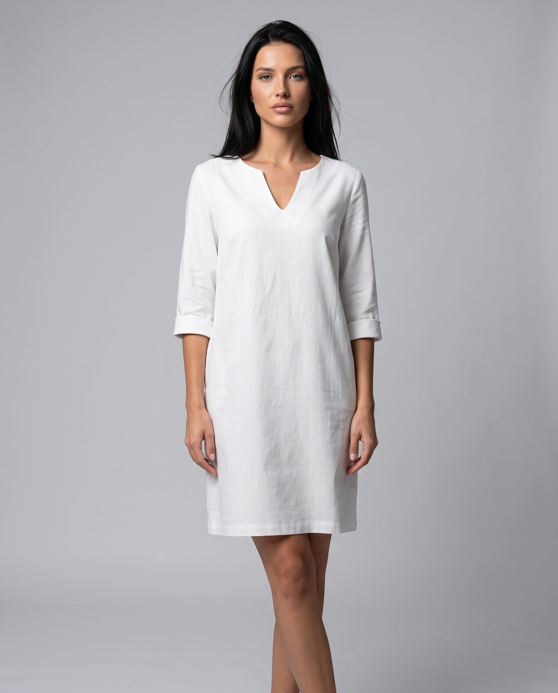 Lotte | 3/4 Sleeve Minimal Mini Dress