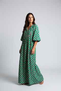 Josephine | Patterned Long Sleeve Maxi Dress