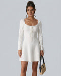 Fleur | Square Neck Knit Mini Dress