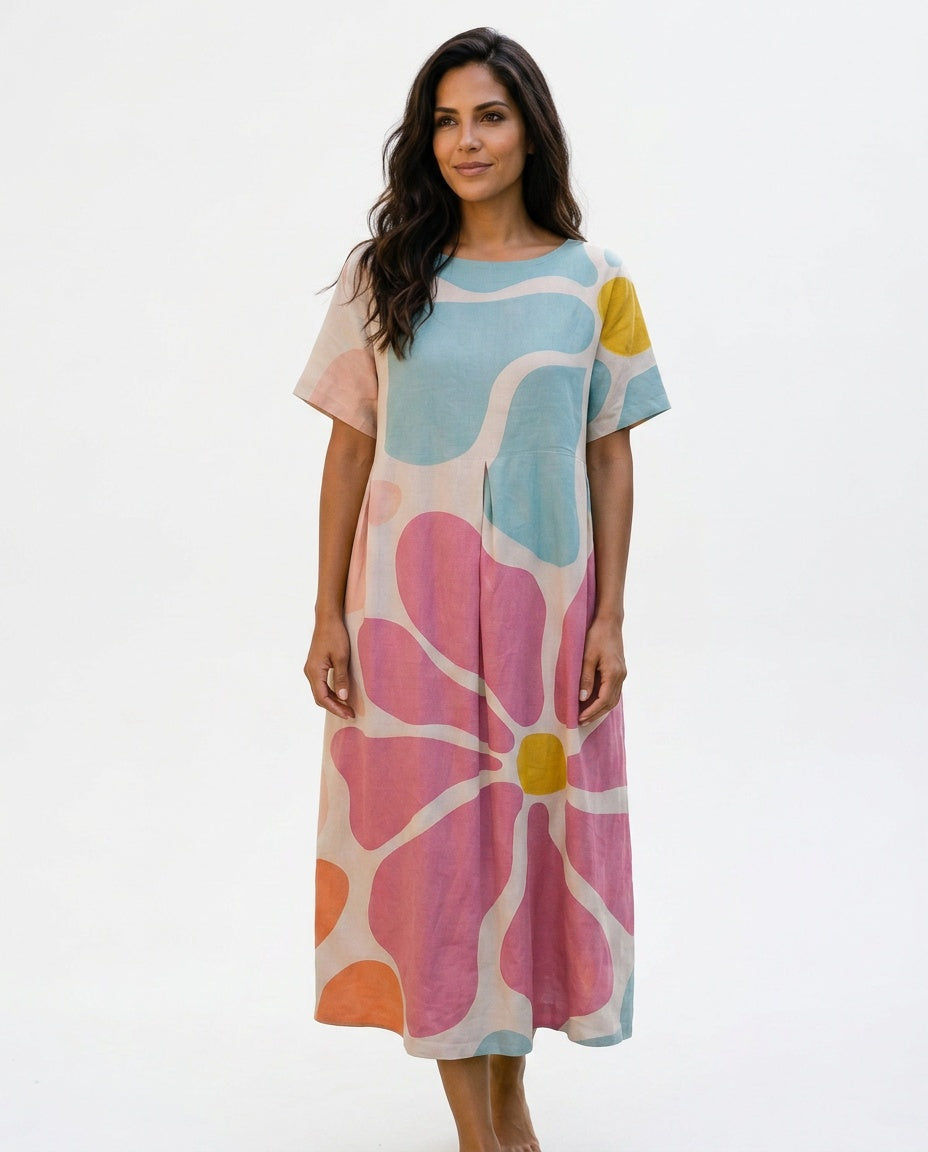 Ottilie | Floral Print Plus Size Maxi Dress