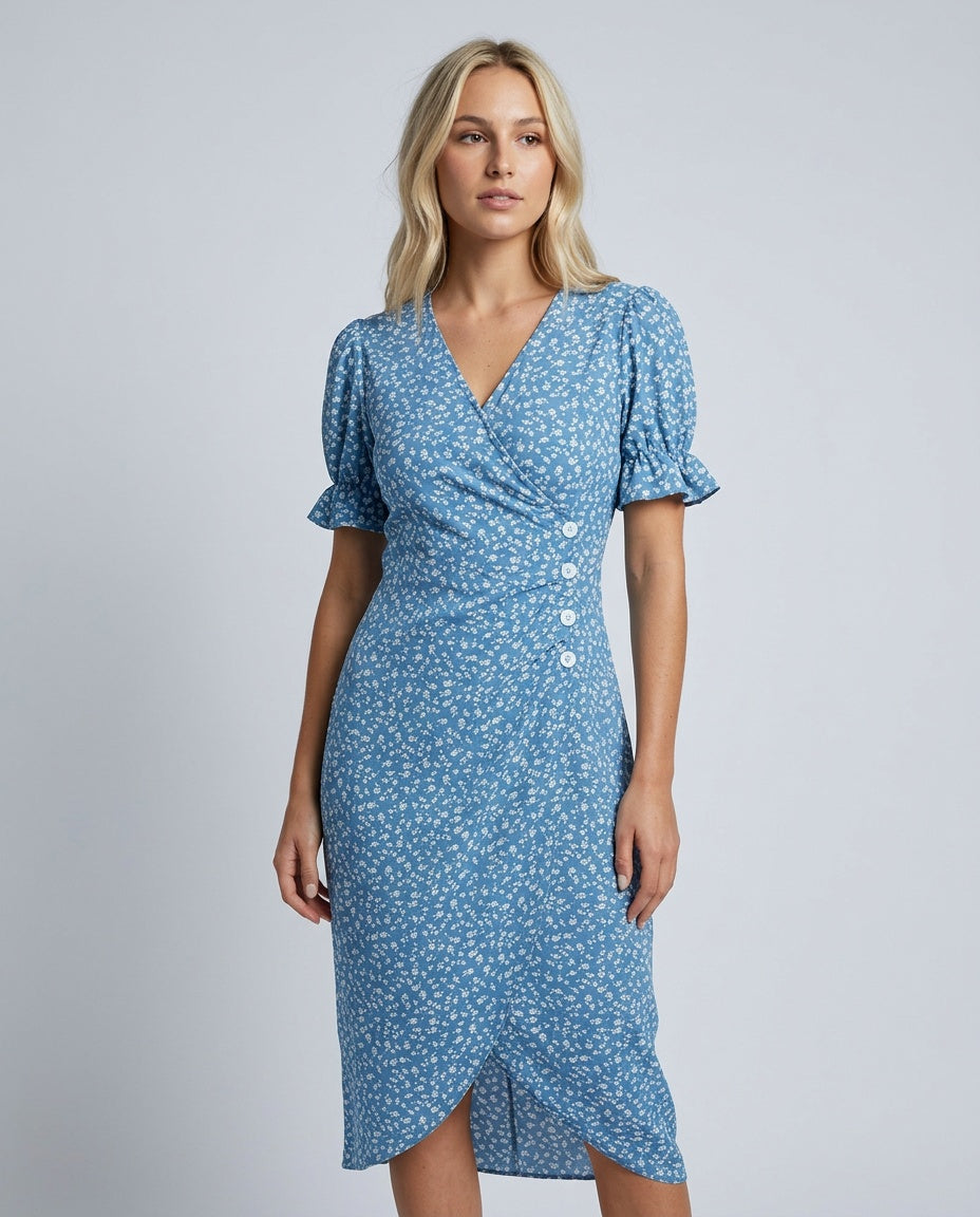 Savannah | Floral Print Midi Dress