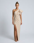 Mariana | One-Shoulder Draped Bodice Midi Dress