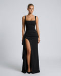 Pilar | Square Neck High Slit Maxi Dress