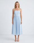 Noor | Spaghetti Strap Lace-Up Midi Dress