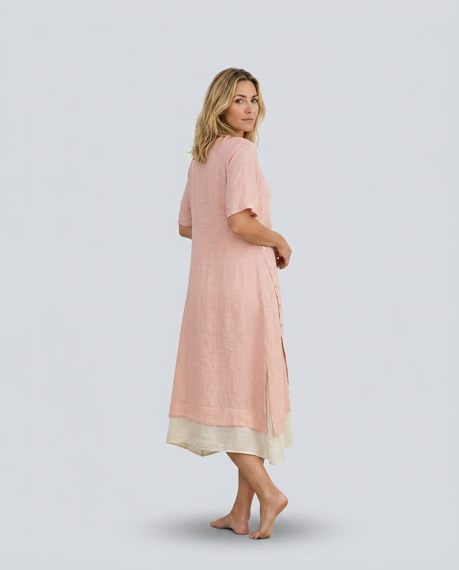 Micaela | Asymmetric Short Sleeve Two-Piece Set