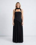 Ines | Basque Waist Lace-Up Maxi Dress