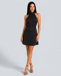 Presley | Polka Dot Halter Neck Mini Dress