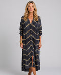 Liv | Long Sleeve Boho Striped Maxi Dress