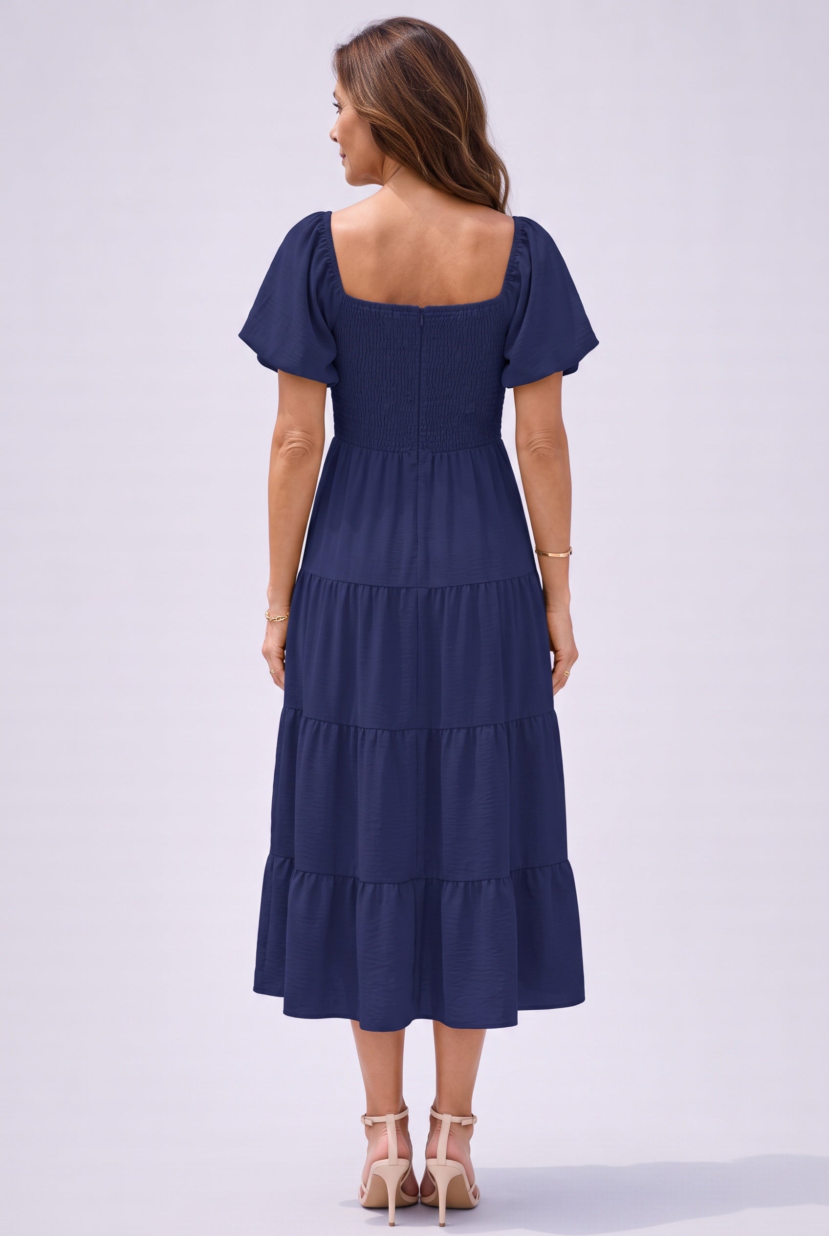 Evie | Smocked Bodice Midi Dress