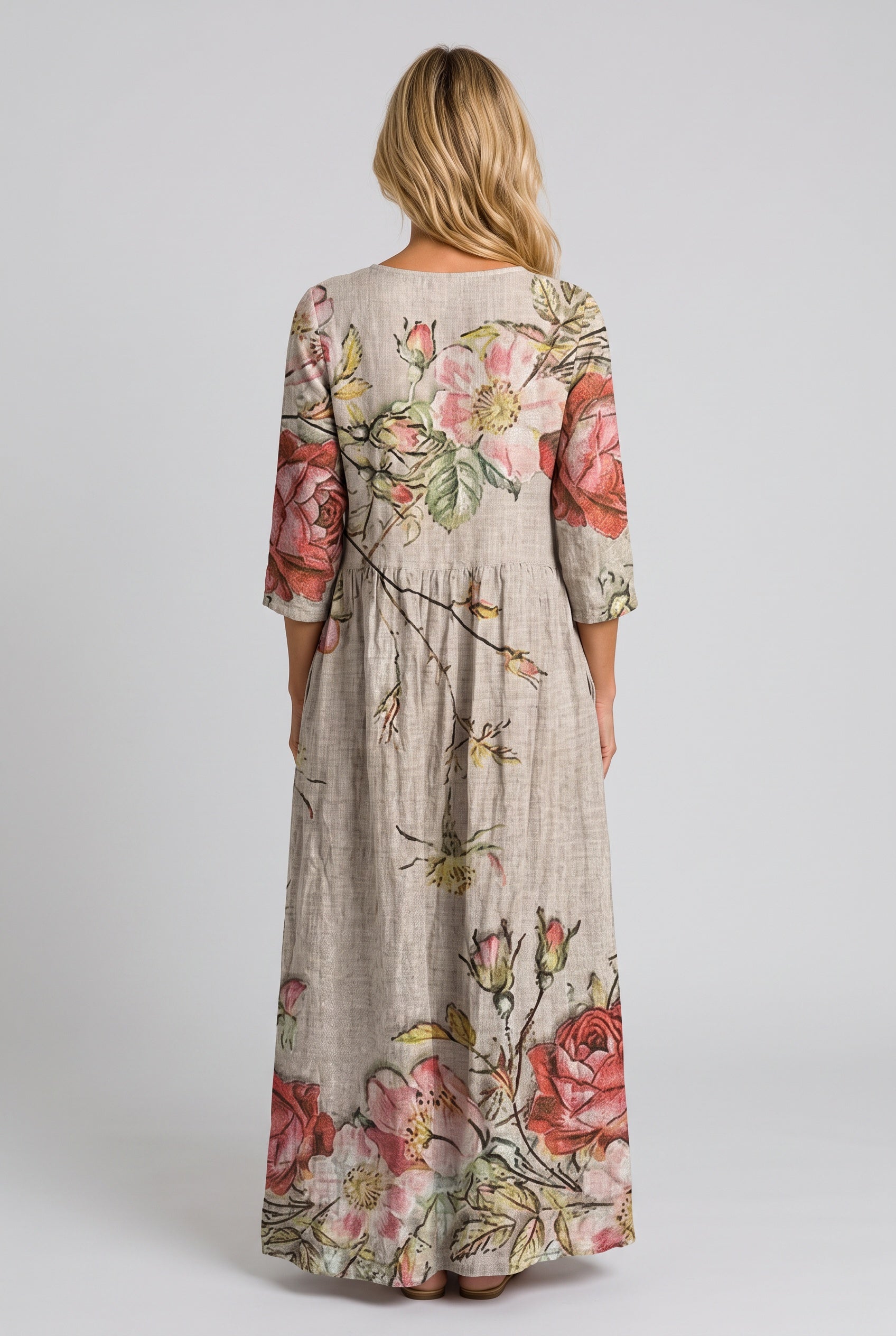 Isolde | Floral V-Neck Maxi Dress