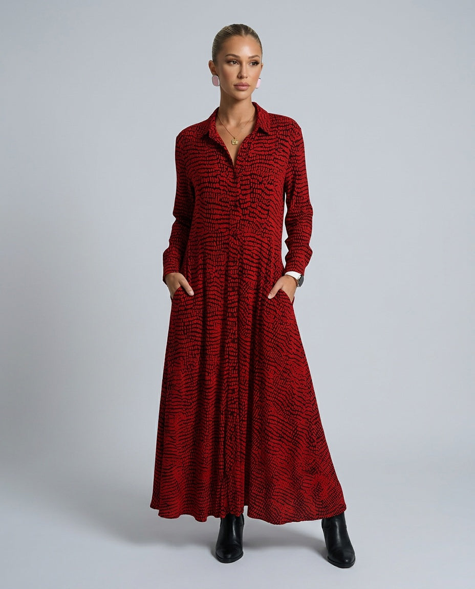 Edda | Relaxed V-Neck Maxi Dress