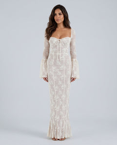 Sylvane | Lace Corset Bodice Maxi Dress