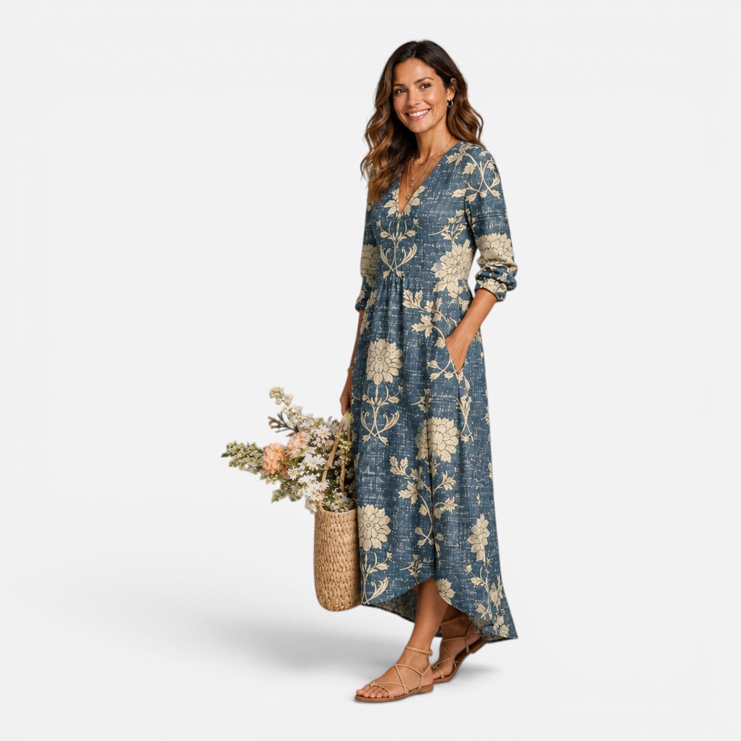Presley | Floral Print Maxi Dress