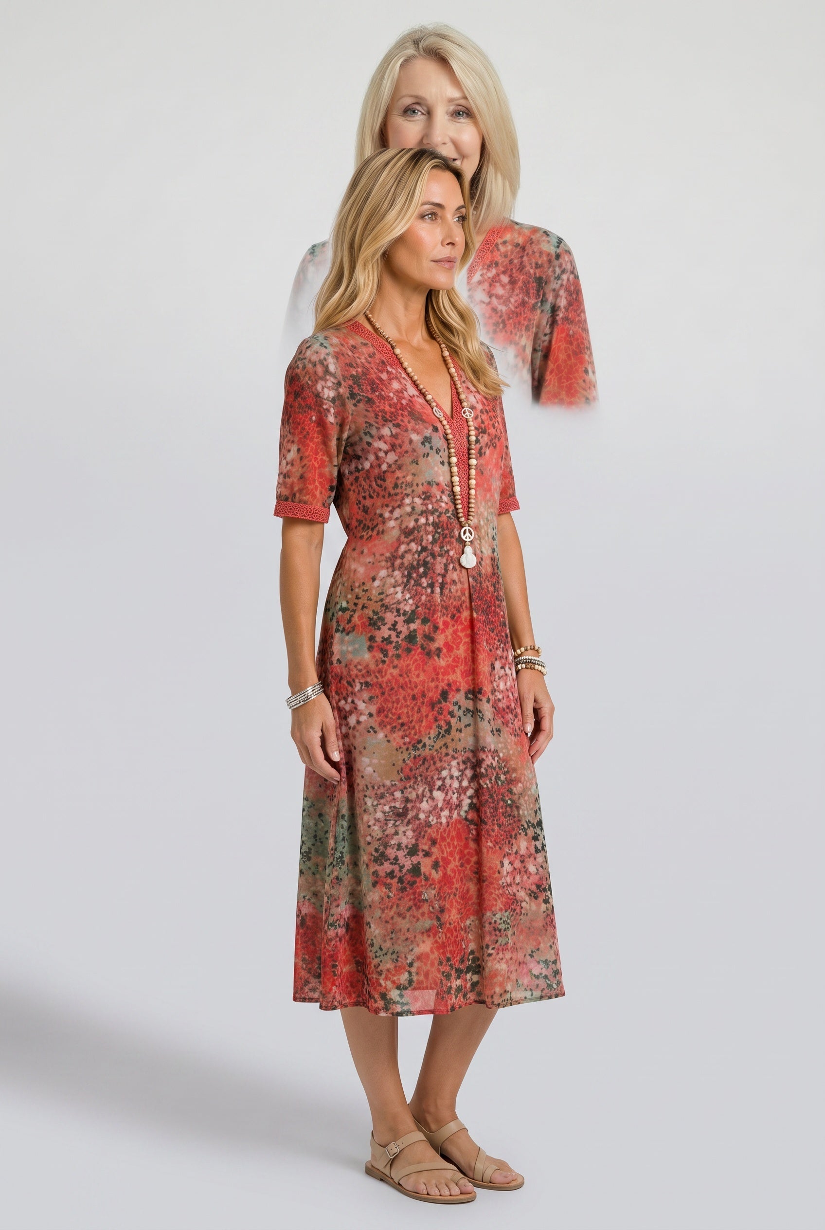 Mira | Relaxed Floral Pocket Midi Dress