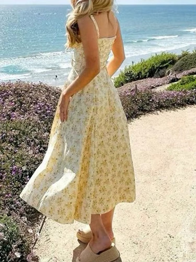 Orla | Floral A-Line Summer Midi Dress