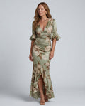 Alejandra | Short Sleeve Ruched Waist Midi Dress