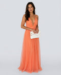 Nadia | Open Back Spaghetti Strap Maxi Dress