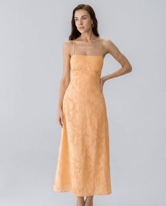 Edith | Jacquard Corset Slip Maxi Dress