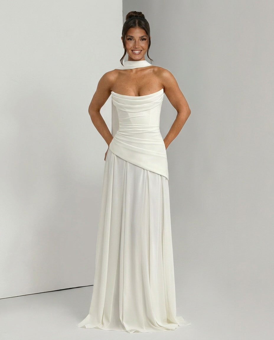 Mira | One-Shoulder Ruched Maxi Dress