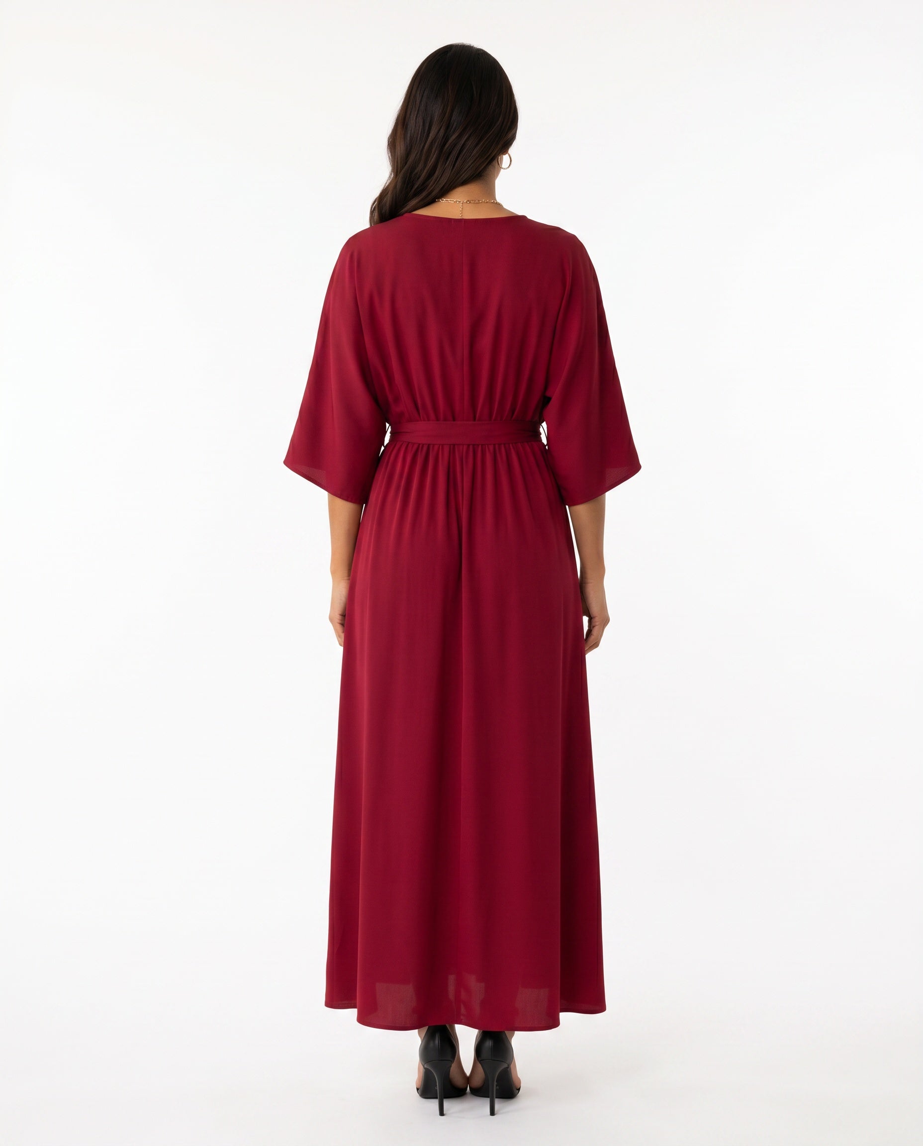 Brielle | Open Back Tie-Back Wedding Guest Maxi Dress