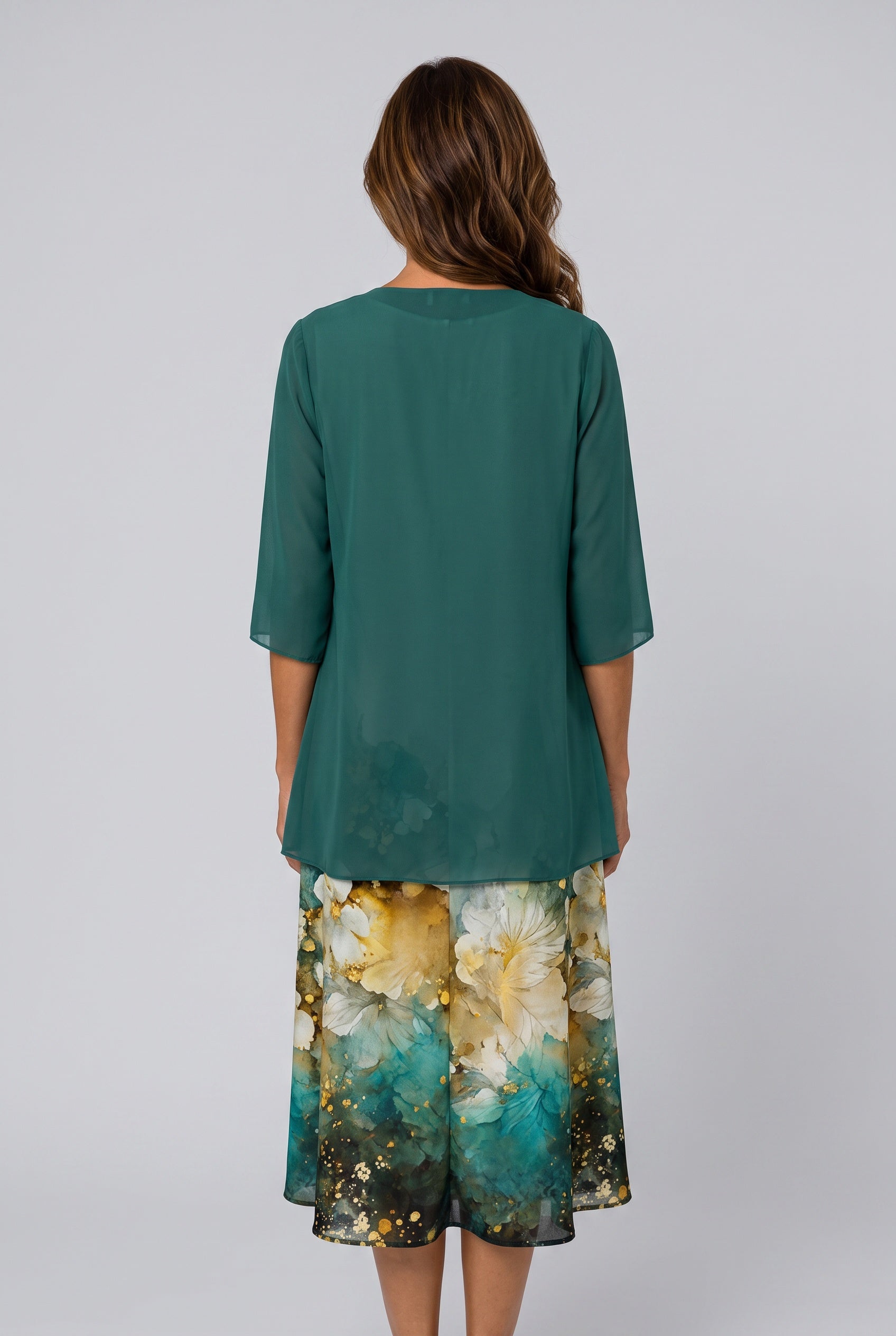 Orla | Layered Open Front Midi Dress